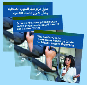 Covers of the guide in Arabic, Spanish and English