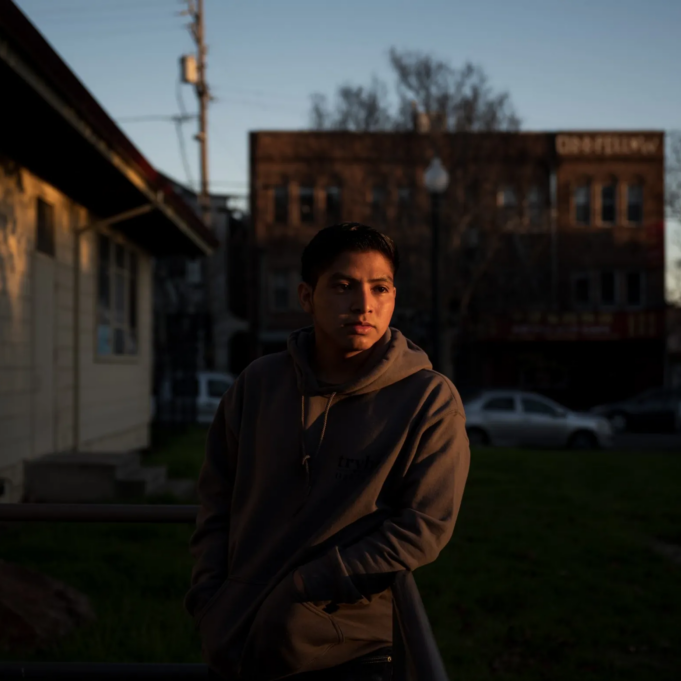 Jorge poses for a portrait at a park in East Oakland on Thursday, January 16, 2025. Credit: Hiram Alejandro Durán for El Tímpano/Catchlight/Report for America corps member
